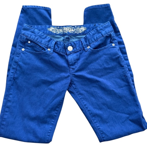 EXPRESS Skinny Jeans-Cobalt Blue - Picture 1 of 5
